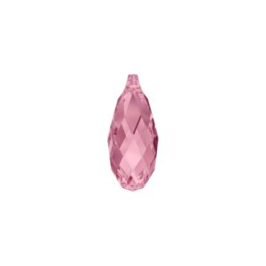 Swarovski 6007 – Briolette Pendant – 9 x 5mm – Light Rose