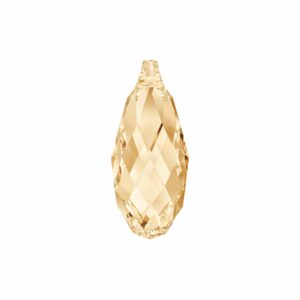 Swarovski 6010 – Briolette Pendant – 13 x 6.5mm – Golden Shadow