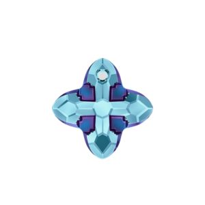 Swarovski 6868 – Cross Tribe Pendant – 14mm – Aqua