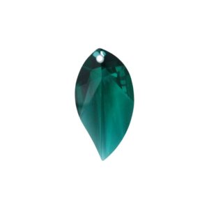 Swarovski 8806 – Leaf Pendant – 28mm – Emerald