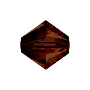 Swarovski 5328 – Bicone Bead - 4mm - Smoked Topaz Satin