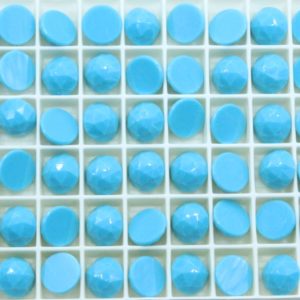 Swarovski 2072 – Rose Cut - Flatback - 10mm – Turquoise Unf