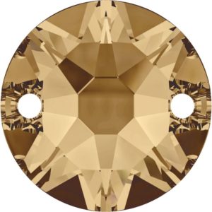 Swarovski 3288 – Round - Sew On - 10mm – Golden Shadow F