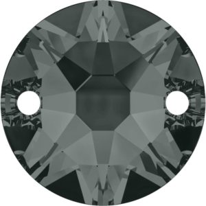 Swarovski 3288 – Round - Sew On - 10mm – Black Diamond F