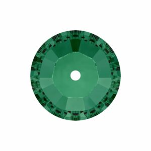 Swarovski 3000 – Lochrose - Sew On - 6mm – Emerald Unf
