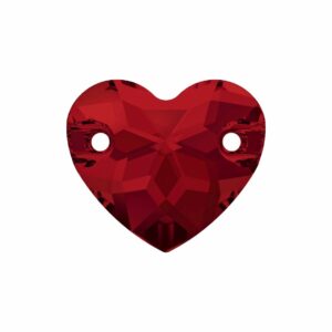 Swarovski 3259 – Heart - Sew On - 12mm – Light Siam F