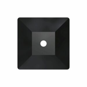 Swarovski 3400 – Square Lochrose - Sew On - 10mm – Jet Hematite