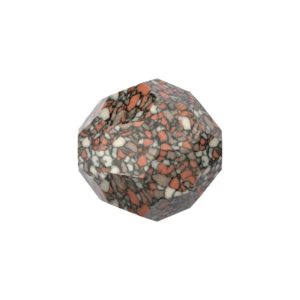 Swarovski 5000/B – Round Faceted Bead - 8mm - Marbled Terracotta