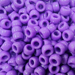 Pony Beads - 9mm - Purple - Opaque