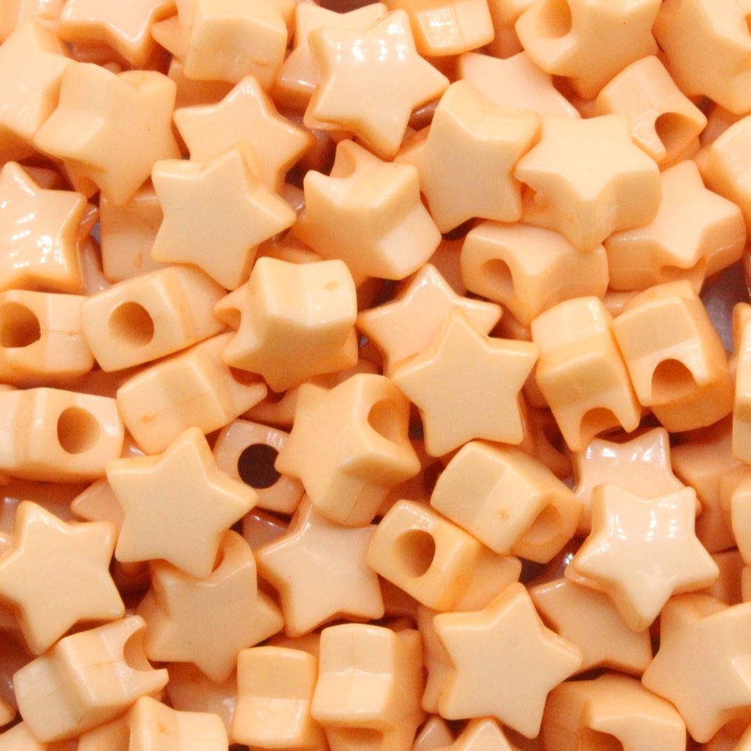 Star Pony Bead 14mm Apricot Bead Trimming Craft Co