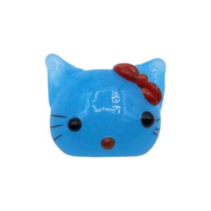 Kitty Cat Head - 15mm - Blue