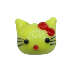 Kitty Cat Head - 15mm - Yellow