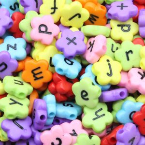 Alphabet Flower - 12mm - Multi / Black