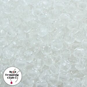 Round Faceted - 8mm - Clear - Price per Gram