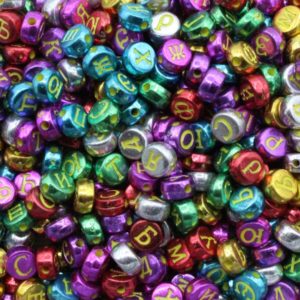 Greek Alphabet Coin - 7mm - Metallic / Gold