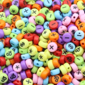 Symbols Coin - 7mm - Multi / Black