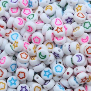 Celestial Coin – 7mm – White / Multi