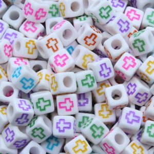 Cross Cube – 6mm – White / Multi