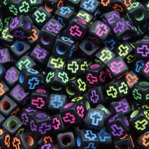 Cross Cube – 6mm – Black / Multi