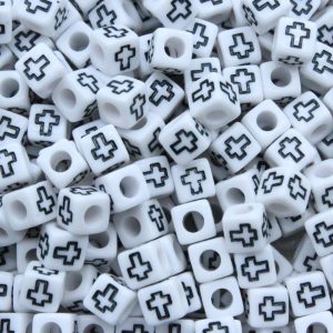 Cross Cube – 6mm – White / Black