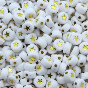 Star Coin – 7mm – White / Gold