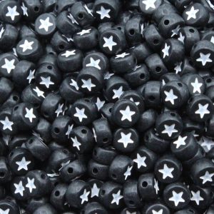 Star Coin – 7mm – Black / White