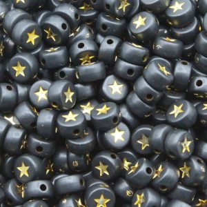 Star Coin – 7mm – Black / Gold