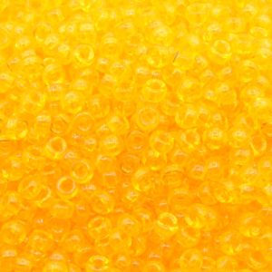 Pony Beads – 6mm – Orange Transparent - Price per gram