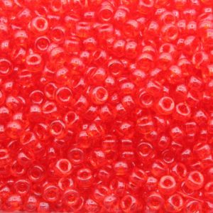 Pony Beads – 6mm – Red Transparent - Price per gram
