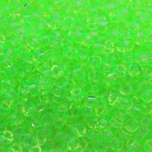 Pony Beads – 6mm – Light Green Transparent - Price per gram