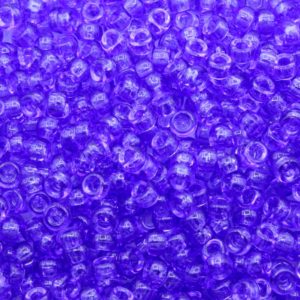 Pony Beads – 6mm – Purple Transparent - Price per gram