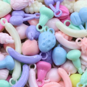 Fruit Mix Charm - 25mm - Pastel Mix