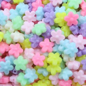 Flower Bead - 11mm - Pastel Mix