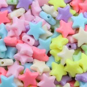 Star Bead- 14mm - Pastel Mix