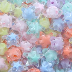 Star Bead – 17mm – Colourlined Mix