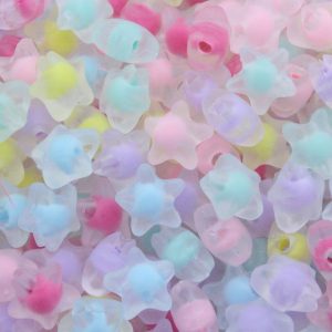 Star Bead - 13mm - Colourlined Frost Mix
