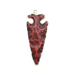 Spear Head – 75mm – Resin - Faux Gold - Red