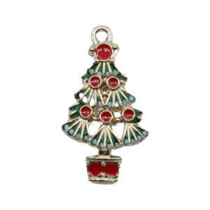 Christmas Tree Charm - Gold - 28mm