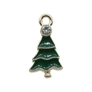 Christmas Tree Charm - Gold - 21mm