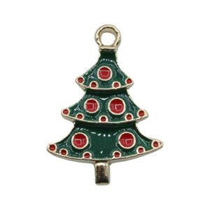 Christmas Tree Charm - Gold - 25mm