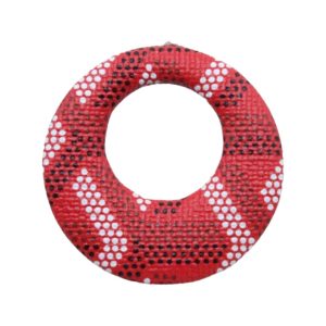 Round Drop Pendant - Vinyl - Red - 41mm