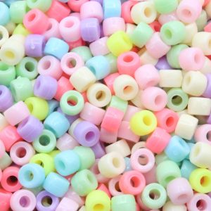 Pony Beads – 6mm – Pastel Mix - Price per gram