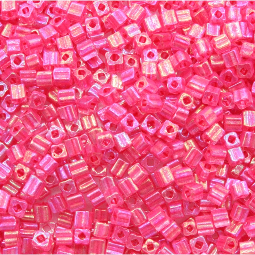 6/0mm Bugle Bead Red AB Price per gram Bead, Trimming & Craft Co