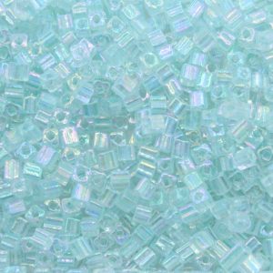 6/0mm Bugle Bead – Light Blue AB – Price per gram