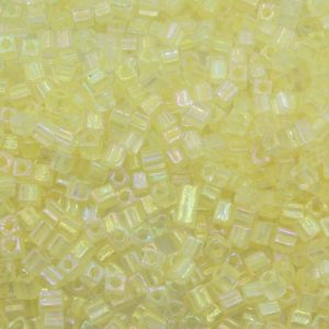 6/0mm Bugle Bead – Yellow AB – Price per gram