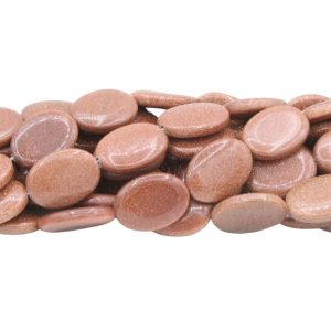 Sand Stone – SYN – 18 x 13mm Oval – 39cm Strand