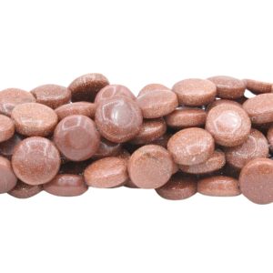 Sand Stone – SYN – 10mm Coin – 40cm Strand