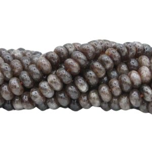Jade - 8mm Rondelle - Dyed - 38cm Strand - Brown