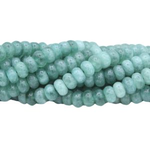 Jade - 8mm Rondelle - Dyed - 38cm Strand - Green A