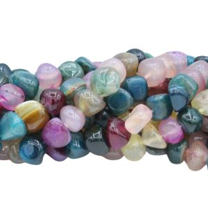 Agate - 11mm Pebble - 37cm Strand - Mix